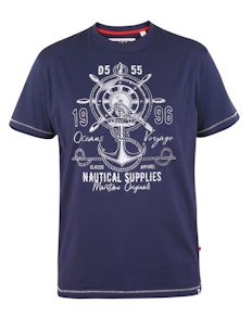 D555 Canterbury Nautical Supplies Print T-Shirt Navy